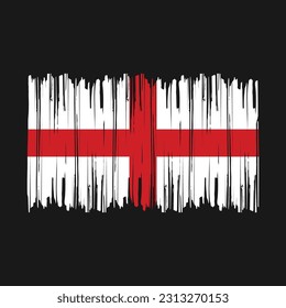 England Flag Brush Vector Illustration