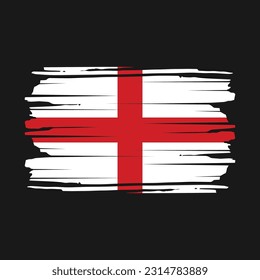 Ilustración del vector del pincel de bandera de Inglaterra