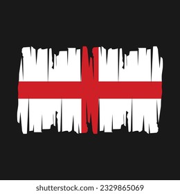 England Flag Brush Vector Illustration