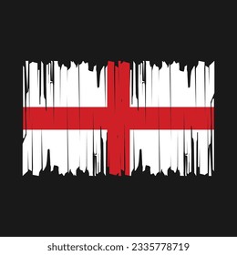 England Flag Brush Vector Illustration