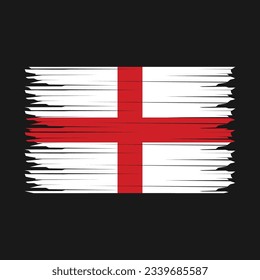 England Flag Brush Vector Illustration
