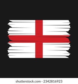 Ilustración del vector del pincel de bandera de Inglaterra