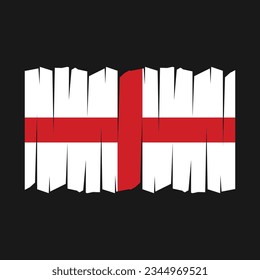 Ilustración del vector del pincel de bandera de Inglaterra