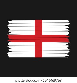 England Flag Brush Vector Illustration