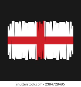 England Flag Brush Vector Illustration