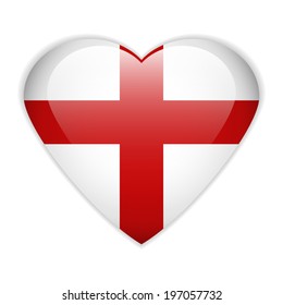 England flag button on a white background. Vector illustration.