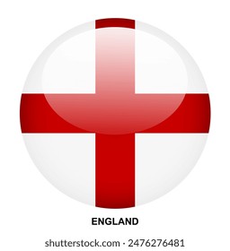 ENGLAND flag button on white background