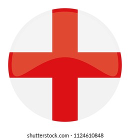 England Flag Button Round Vector Art Design Patriotic Symbol