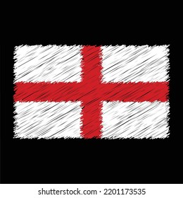 England flag with chalk effect vector graphics