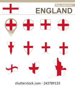 England Flag Collection, 12 versions