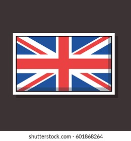 England flag design. Vector sticker