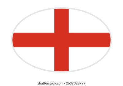 England flag ellipse shaped. vector	