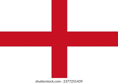 England Flag, English flag, Flag of England standard proportion in color mode, vector 10 eps.