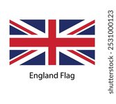 England Flag hand drawing illustration vector based drawing
