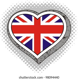 england flag in heart shape