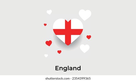 England flag heart shape country icon vector illustration