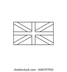 England flag icon. Outline england flag vector icon for web design isolated on white background