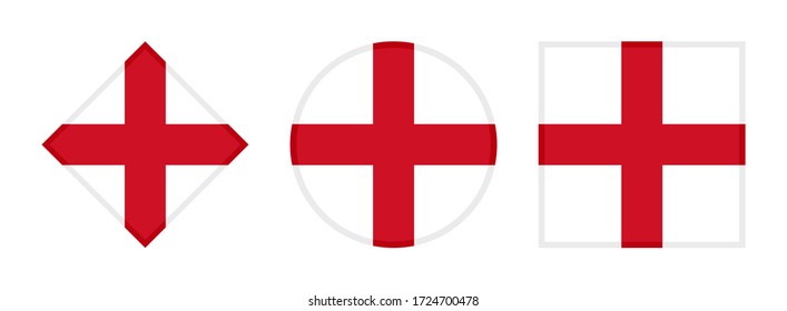 england flag icon set. isolated on white background
