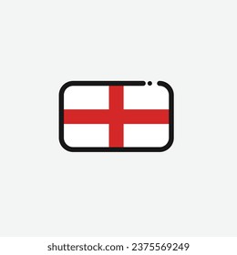 England flag icon vector illustration