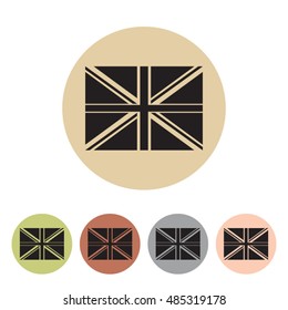 England flag icons set.Vector illustration
