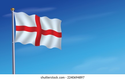 Bandera de Inglaterra para la ilustración vectorial del Día de la Independencia