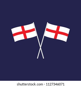 England Flag Isolated On Background. Vector