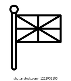 England flag line icon design 