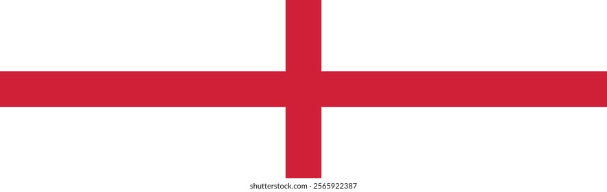 England flag long banner digital vector illustration