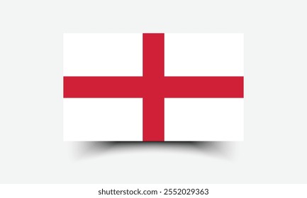 England flag official colors and proportion digital vector illustration