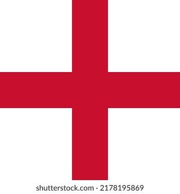 England flag, official colors. Vector illustration.