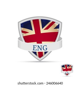 England flag on the shield, United Kingdom, England flag on the shield, EPS10