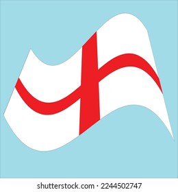 England flag on white background. Vector illustration.