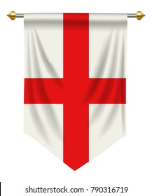 Bandera o inclinación inglesa aislada en blanco