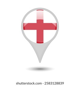 england flag pin vector design