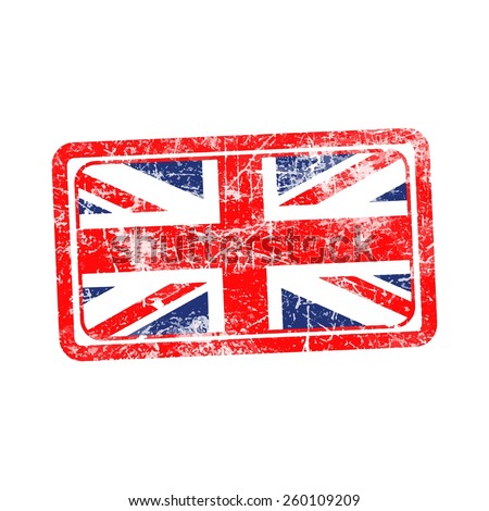 england flag red grunge rubber stamp vector illustration
