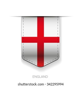 England flag ribbon banner or poster