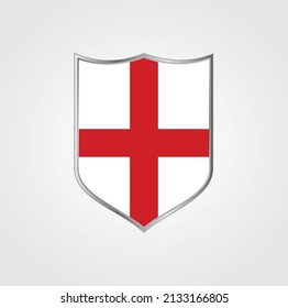 England Flag with Shield Frame