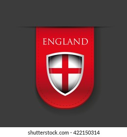 England flag shield ribbon