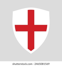 England Flag in Shield Shape Frame