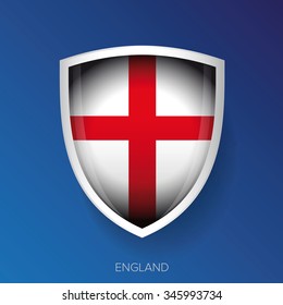 England flag shield vector