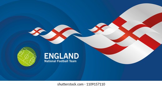 England flag soccer football team abstact stadium background