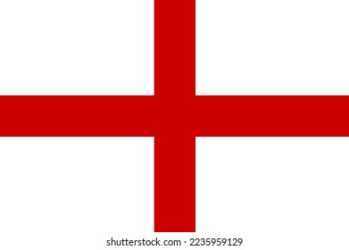 England flag standard shape and color