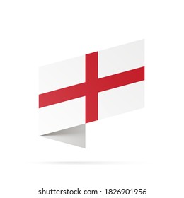 England Flaggenstaatsymbol einzeln auf nationalem Hintergrund. Grußkarte National Independence Day des Teils des Vereinigten Königreichs. Illustrationsbanner mit realistischer Staatsflagge.