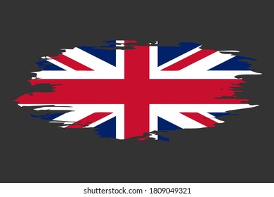 england flag style brush vector