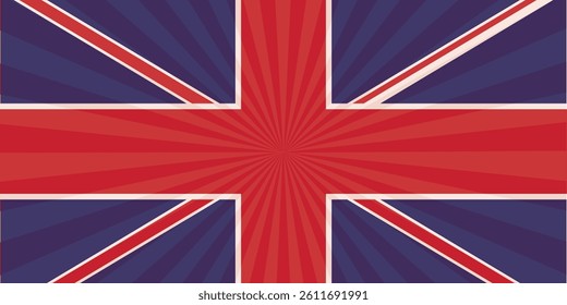 england flag with transparacy starburn patern