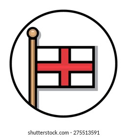 England Flag: Vector