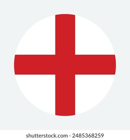 England flag vector icon design. England circle flag. Round of England flag.