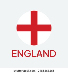 England flag vector icon design. England circle flag. Round of England flag.