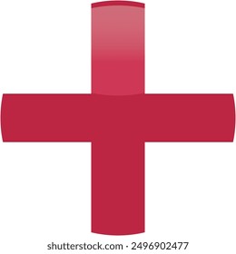 England flag vector icon. Glossy round icon with flag of the England on white background
