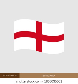 England Flag Vector Illustration Design Template.